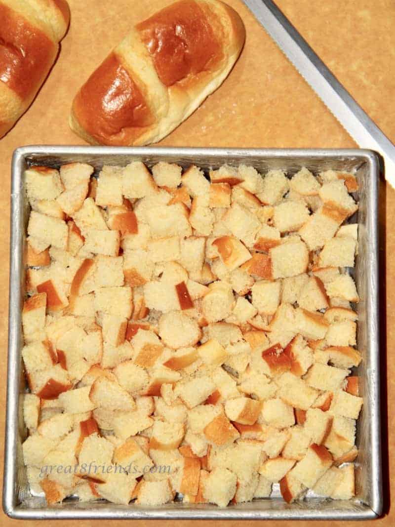 With just a few ingredients, this Bread Pudding with Praline Sauce is a dessert that is simple sweetness and real comfort food!