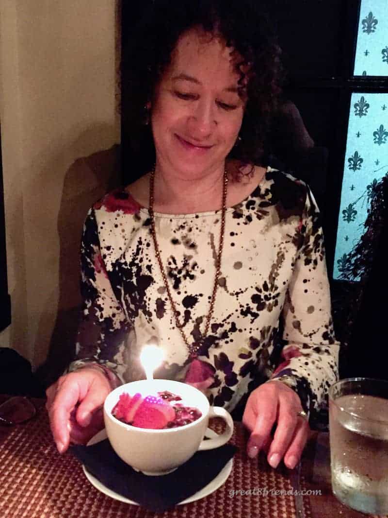 We celebrated Debbie's birthday at Roux Creole Restaurant in Laguna Beach. Eat great food and be transported to early 20th century New Orleans.