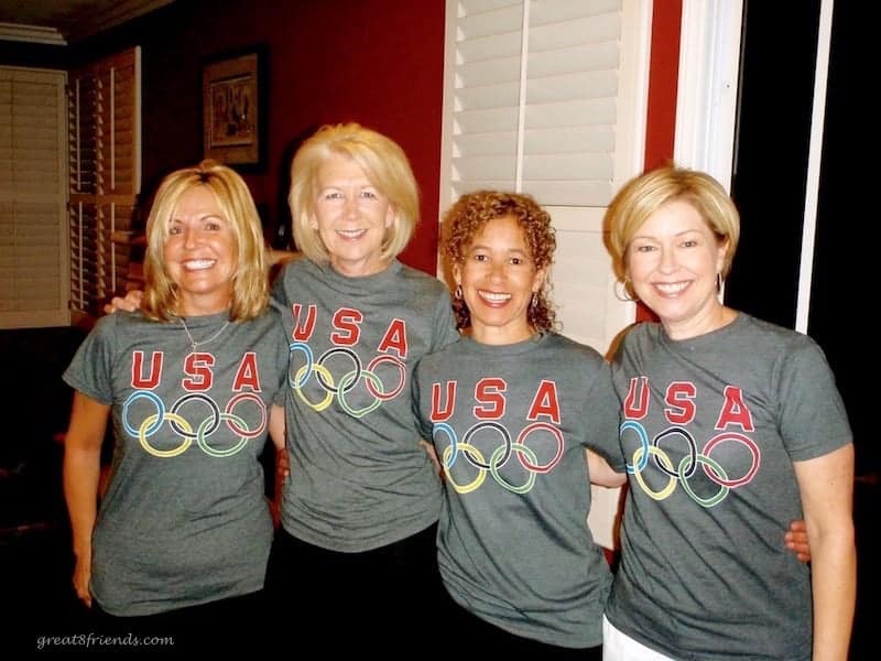 Everyone loves the Olympics so Debbie and Phil decided to have a Great 8 Winter Olympics themed dinner party including a winter themed menu and games.