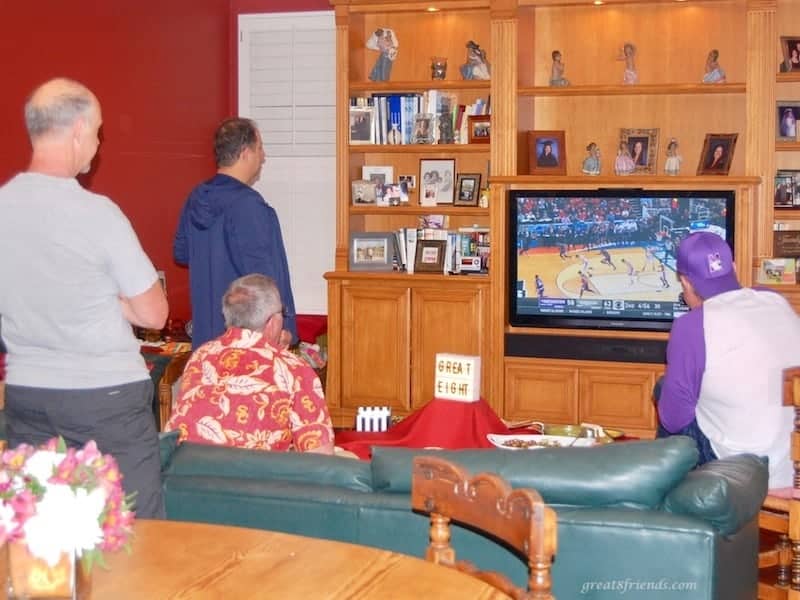 The guys watching the NCAA playoffs.