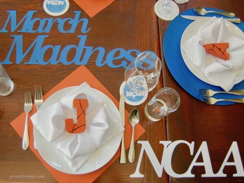 March Madness dinner table.