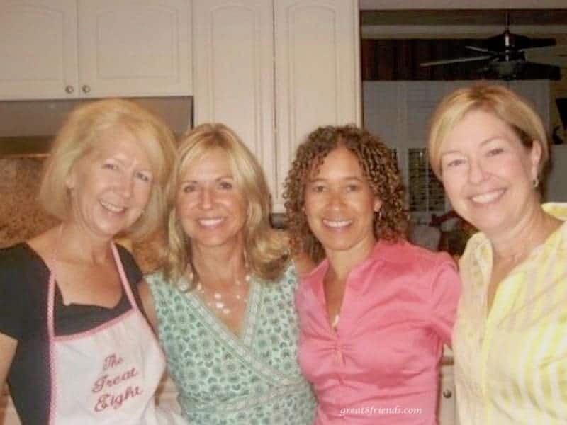 The four of us gals in the kitchen.