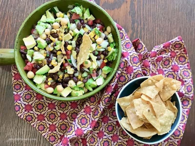 This easy and healthy Texas Caviar recipe is the perfect addition to your appetizer table. What could be better that dipping a tortilla chip into a bowl of fresh ingredients?