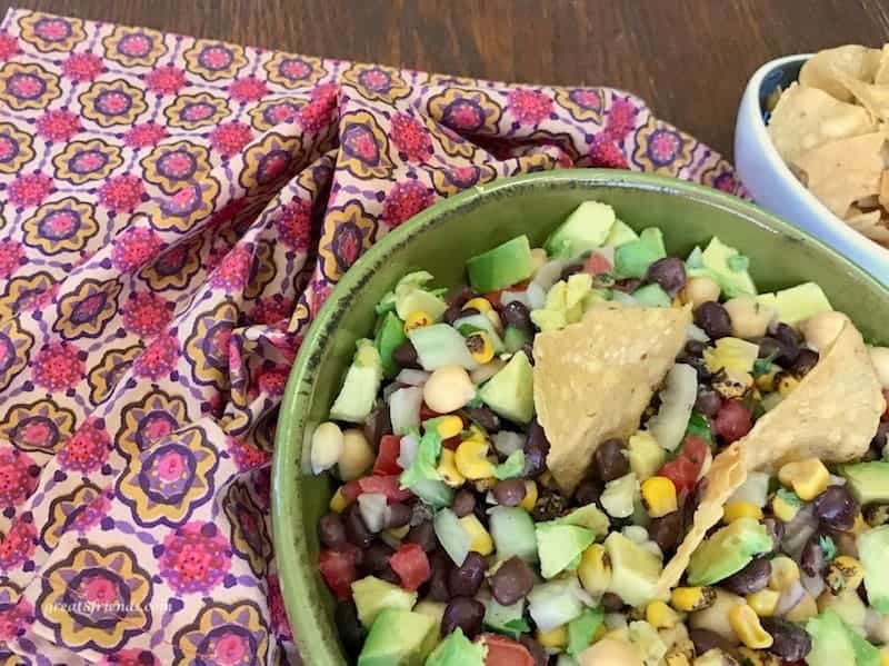 This easy and healthy Texas Caviar recipe is the perfect addition to your appetizer table. What could be better that dipping a tortilla chip into a bowl of fresh ingredients?