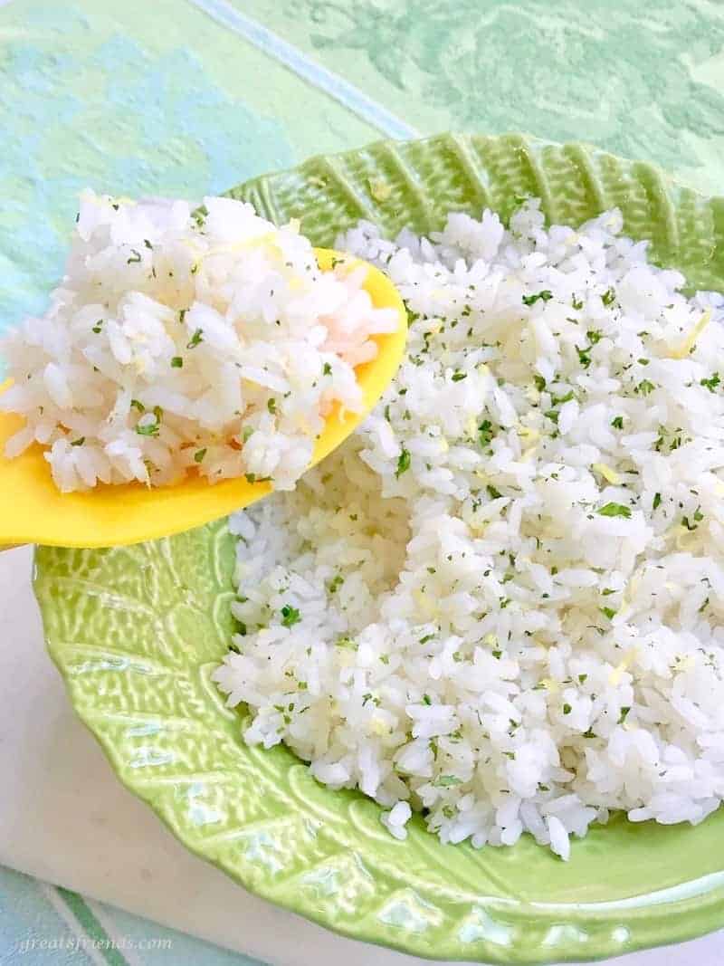 The fresh lemon and herbs in this Zesty Lemon Rice makes this simple recipe the perfect side dish for your fish, chicken or beef.