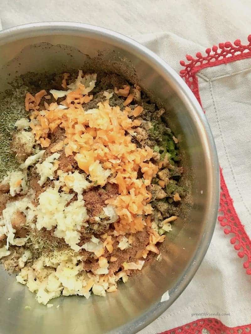 Jamaican Jerk spices and other ingredients in a bowl.