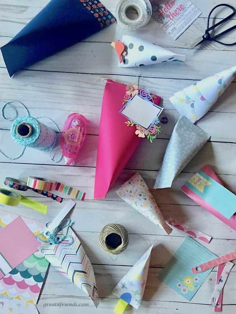 Impress many with only three craft supplies and create gift wrap for your holiday gifts or party favors for your next gathering.