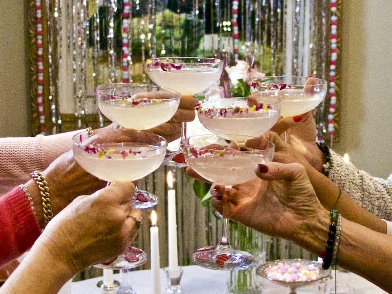 Galentine's Day Pink Lemonade Margarita Toast