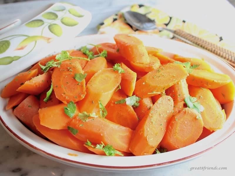 Simple Honey Glazed Carrots.
