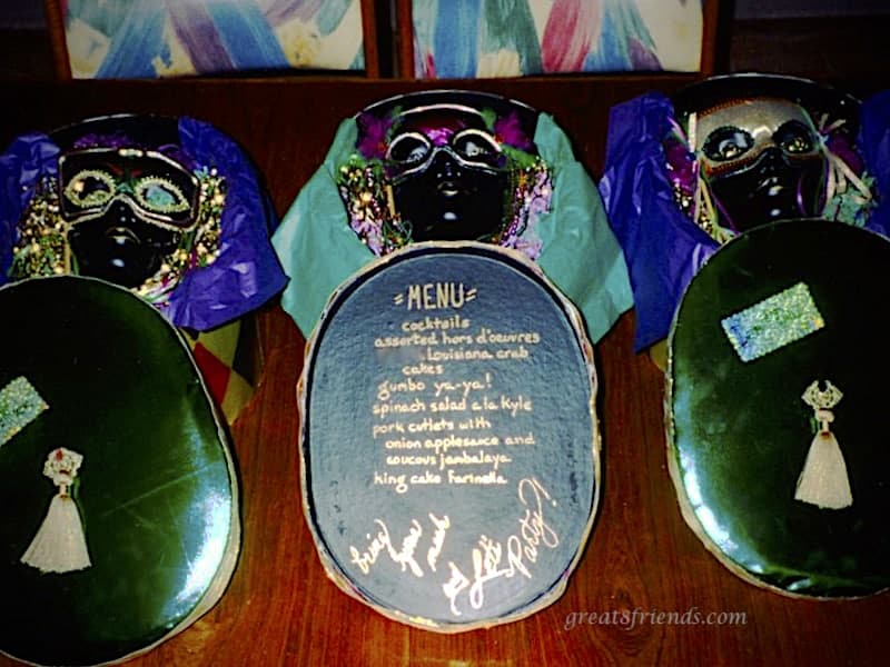 Mardi Gras dinner Party Invitation.