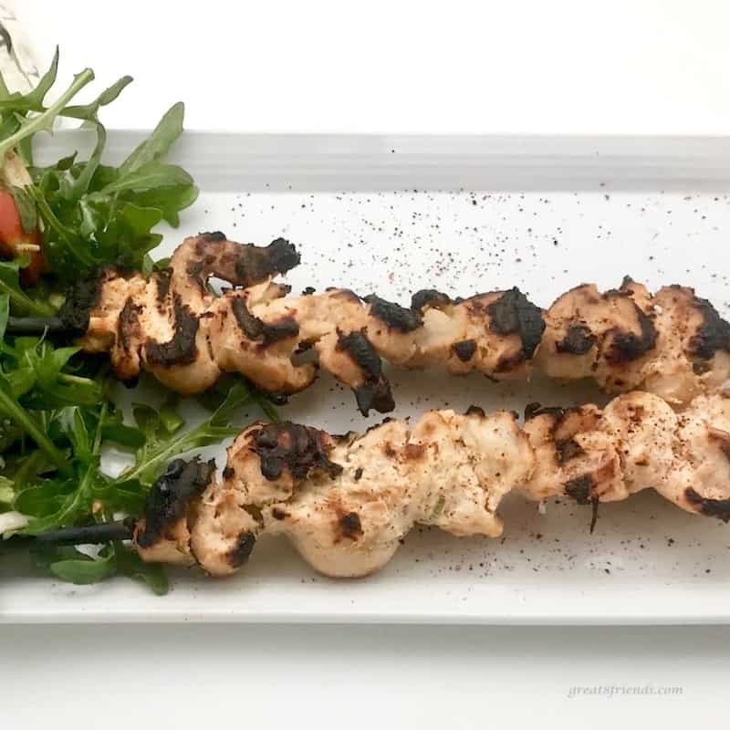 Lemon Yogurt Chicken Skewers of the Middle East - Great Eight Friends