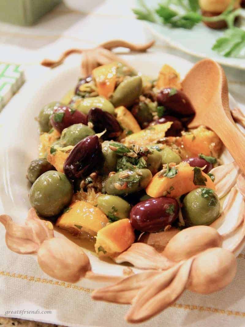 citrus olives with coriander and fennel