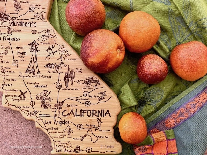 California wood cutting board