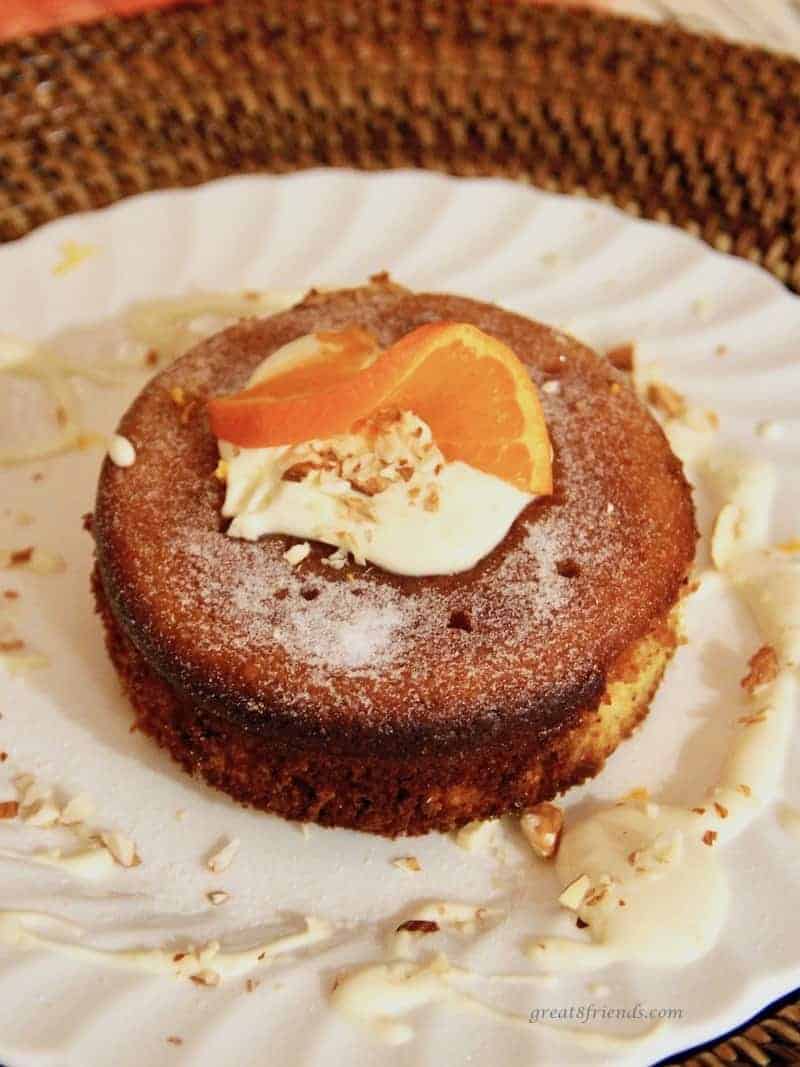 individual Orange Almond Cake with Citrus Glaze