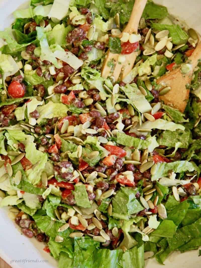 Black Bean Salad with Avocado Lime dressing.