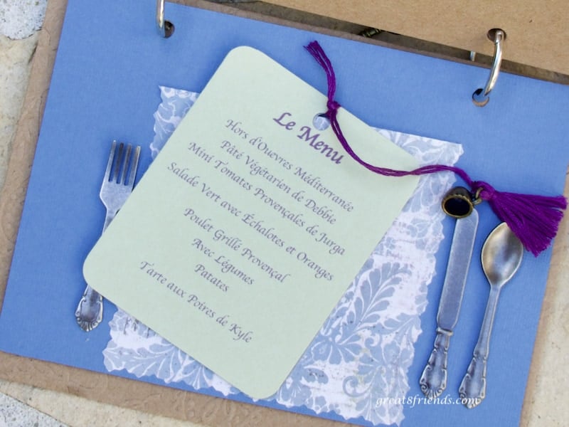 Photo of menu page of Provence invitation