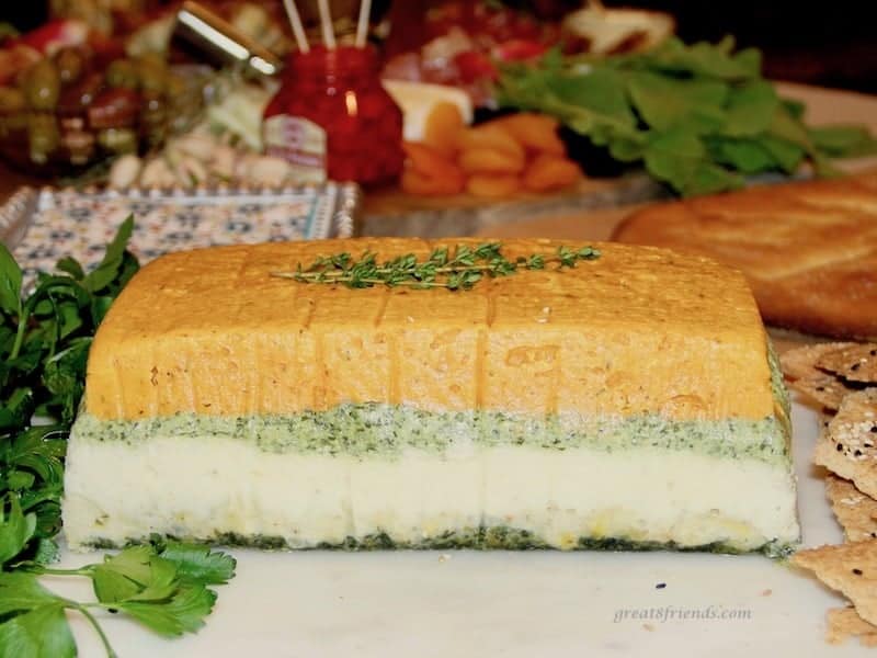 layered vegetable pâte