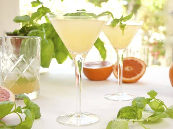 Grapefruit Basil Martini Recipe Great Eight Friends
