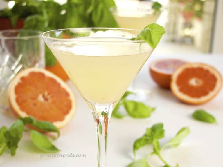 Grapefruit Basil Martini Recipe Great Eight Friends