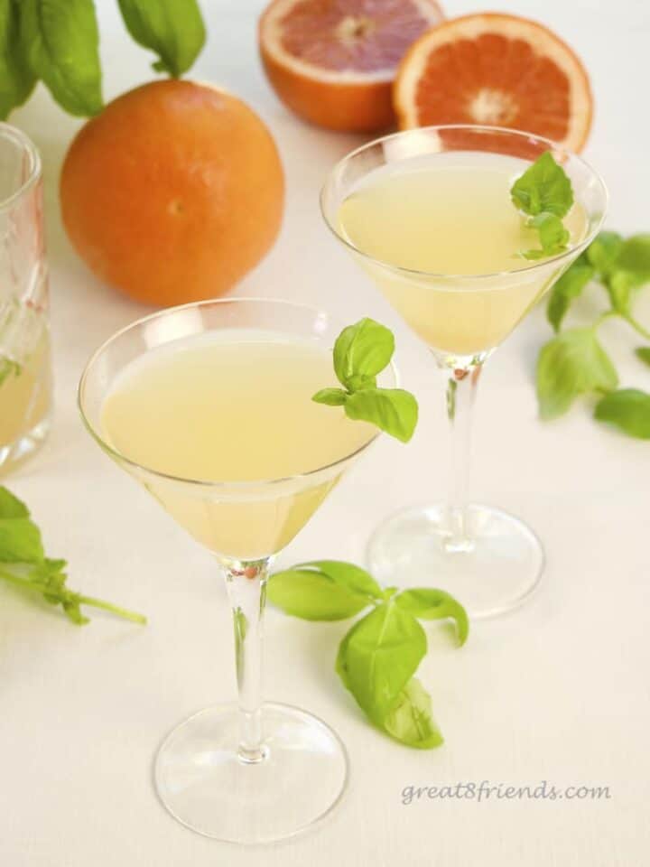 Grapefruit Basil Martini Recipe Great Eight Friends