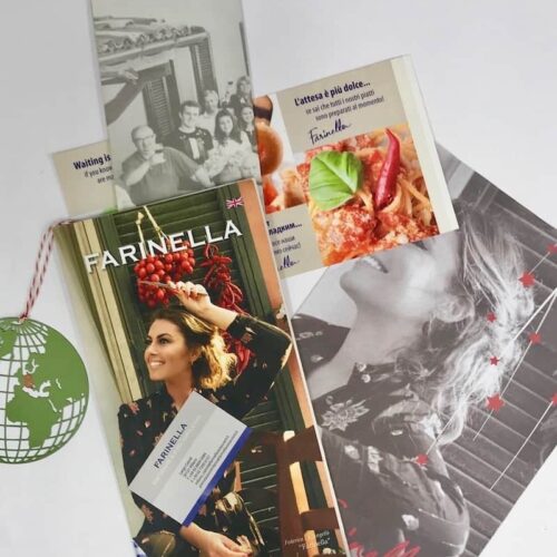 Invitation to the La Cucina Farinella dinner party.