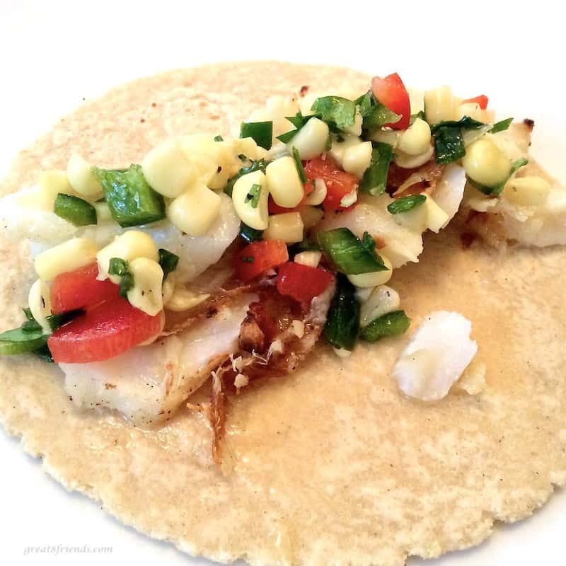 Simple Grilled Fish Tacos- Great Eight Friends