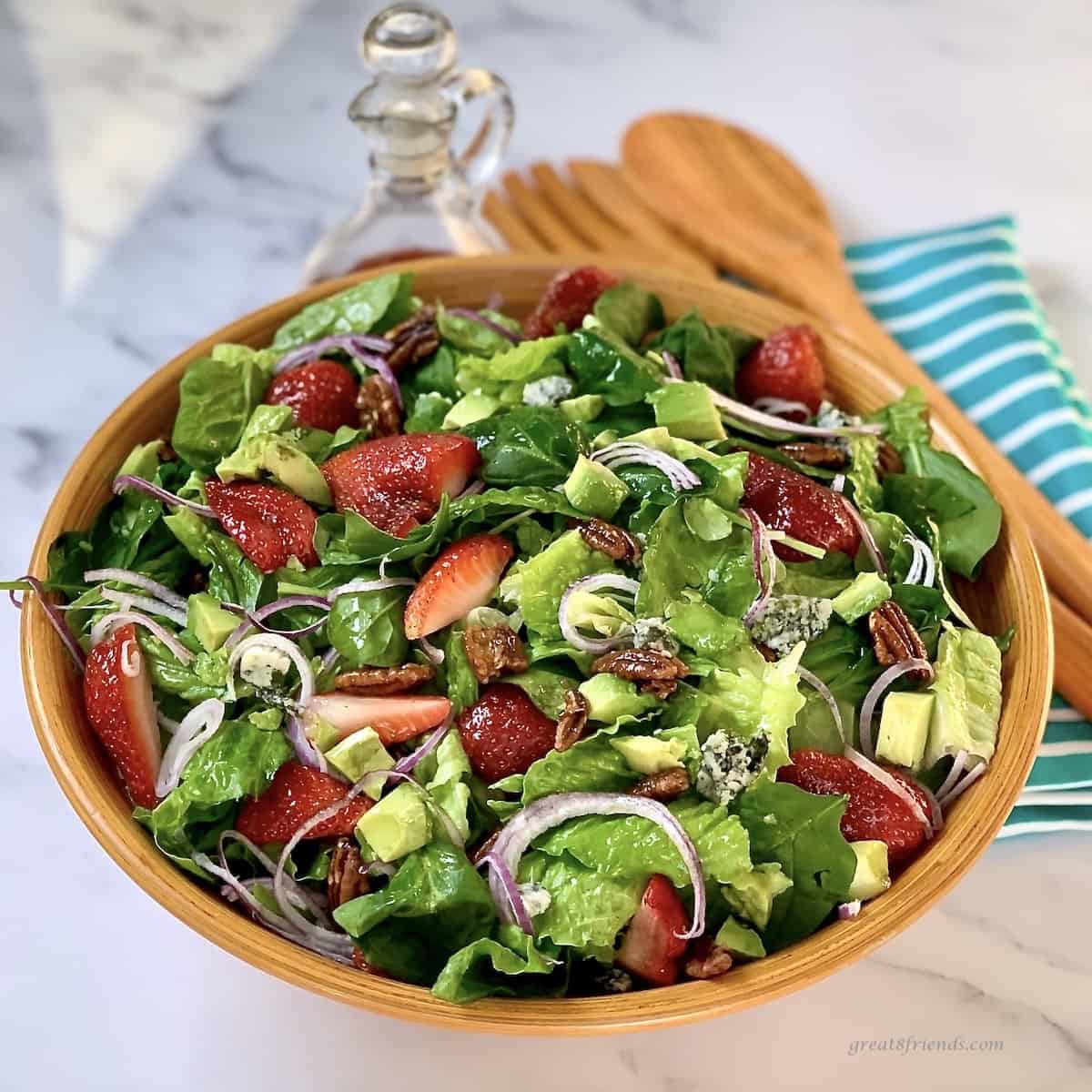 Strawberry and Mixed Green Salad - Pretty. Simple. Sweet.