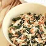 Kale Slaw Salad in a yellow bowl.