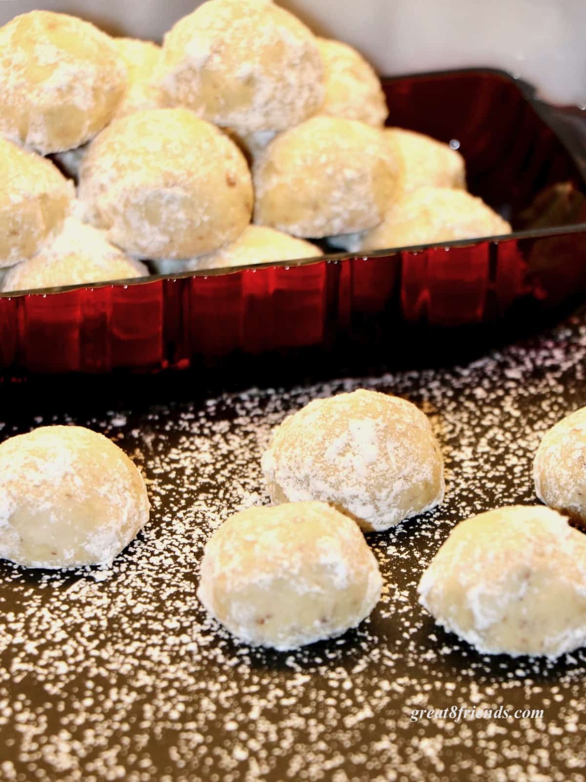 Snowball cookies also called wedding cookies.